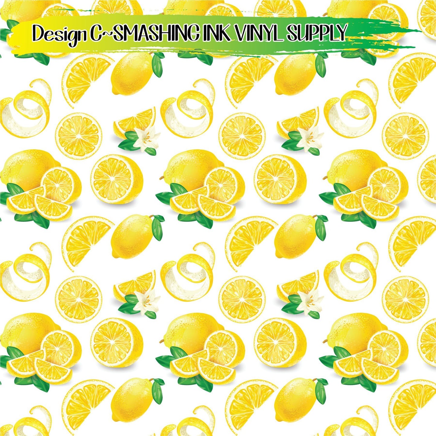 Lemon Patterns ★ Printed Sheets | Faux Leather | Laser Safe