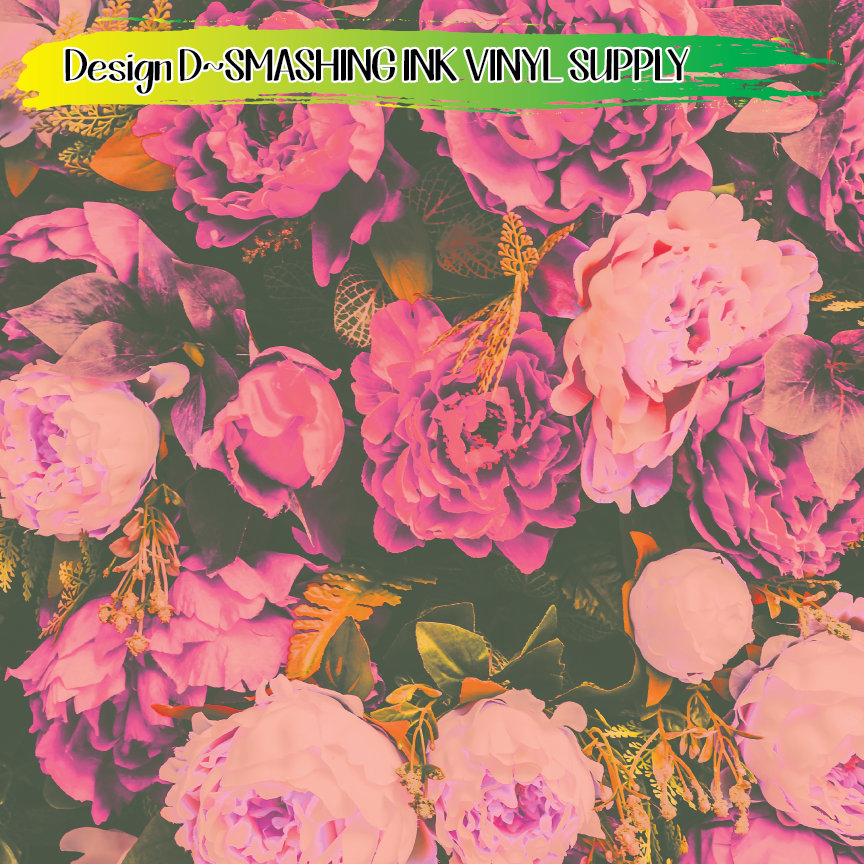 Pink and White Flowers ★ Printed Vinyl Sheets | Faux Leather | Laser Safe