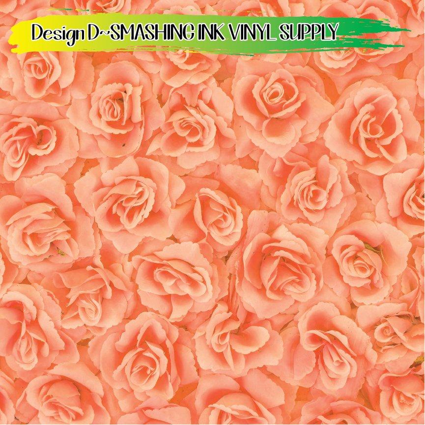 Rose Pattern ★ Printed Vinyl Sheets | Faux Leather | Laser Safe