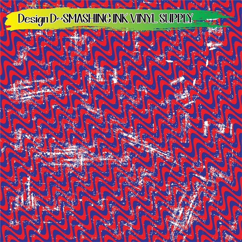 Distress Patriotic ★ Printed Vinyl Sheets | Faux Leather | Laser Safe