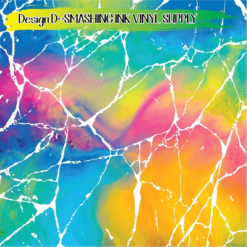 Cracked Watercolor ★ Printed Vinyl Sheets | Faux Leather | Laser Safe