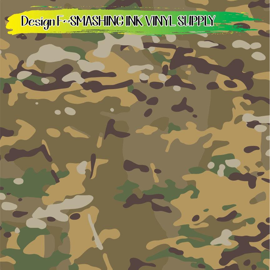 Multi Cam Camo ★ Printed Sheets | Faux Leather | Laser Safe