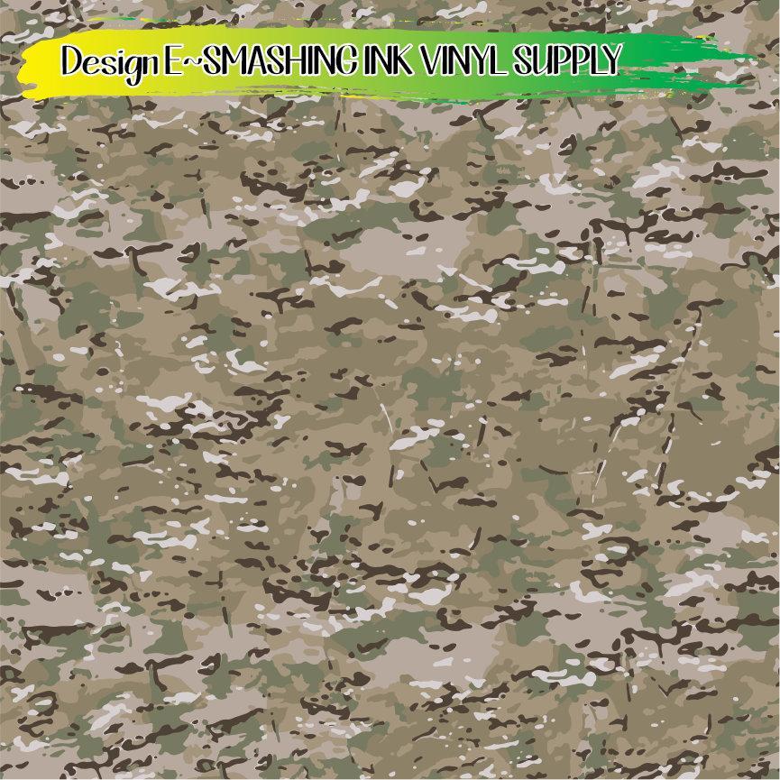 Multi Cam Camo ★ Printed Sheets | Faux Leather | Laser Safe