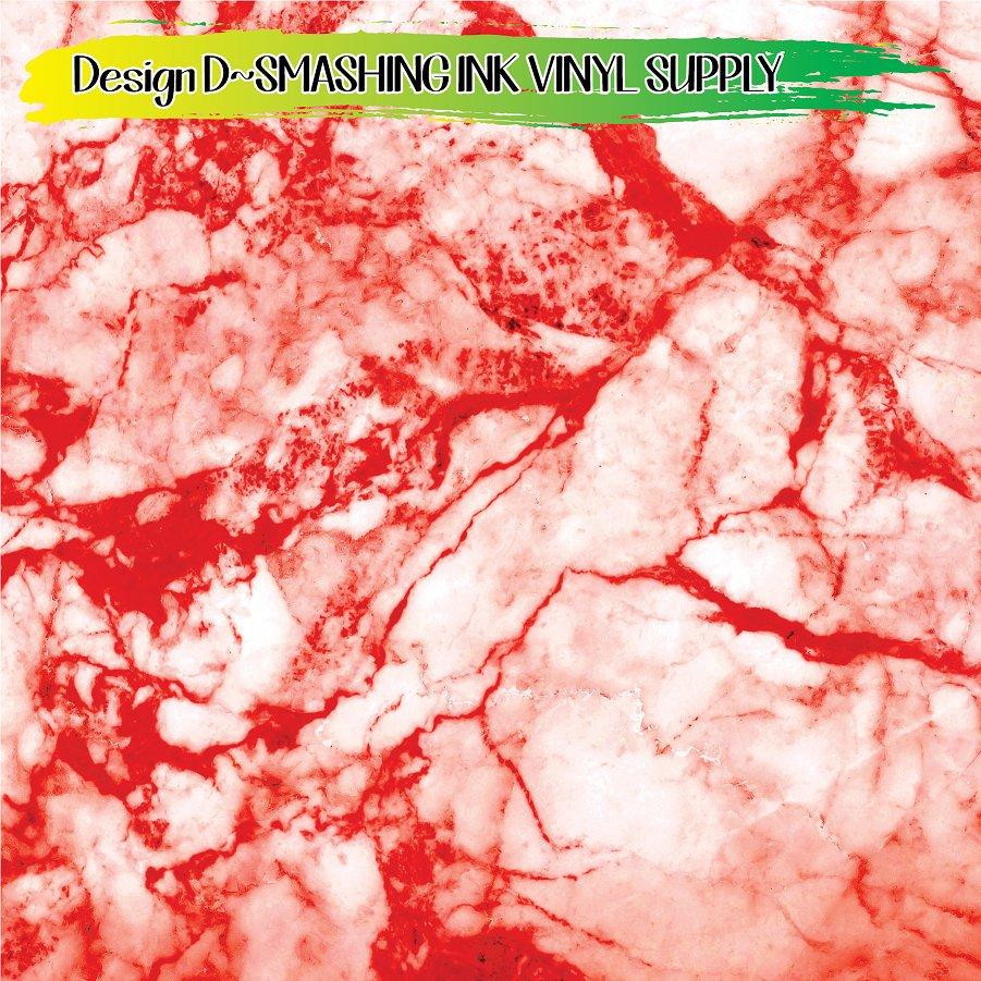 Red Marble ★ Printed Vinyl Sheets | Faux Leather | Laser Safe
