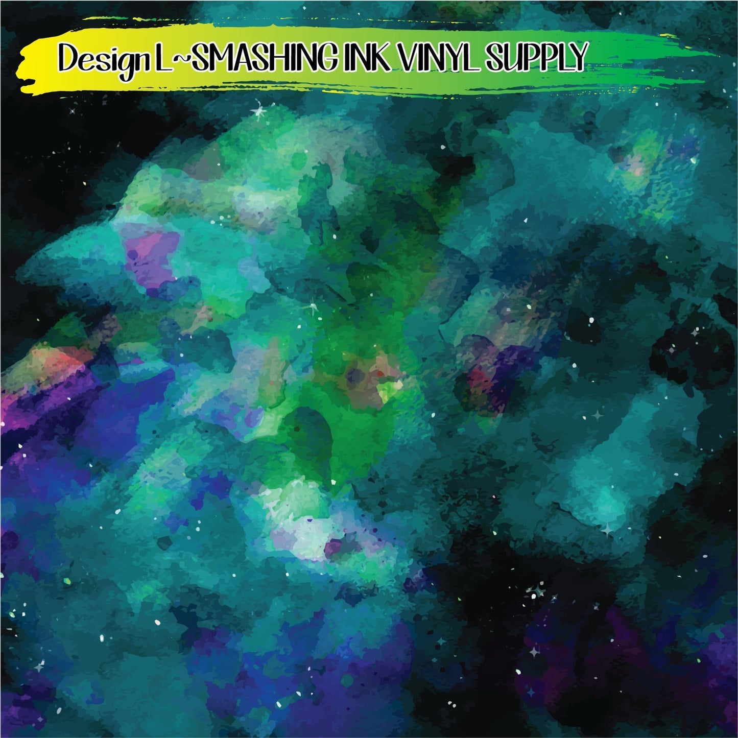 Teal Space Galaxy ★ Printed Vinyl Sheets | Faux Leather | Laser Safe