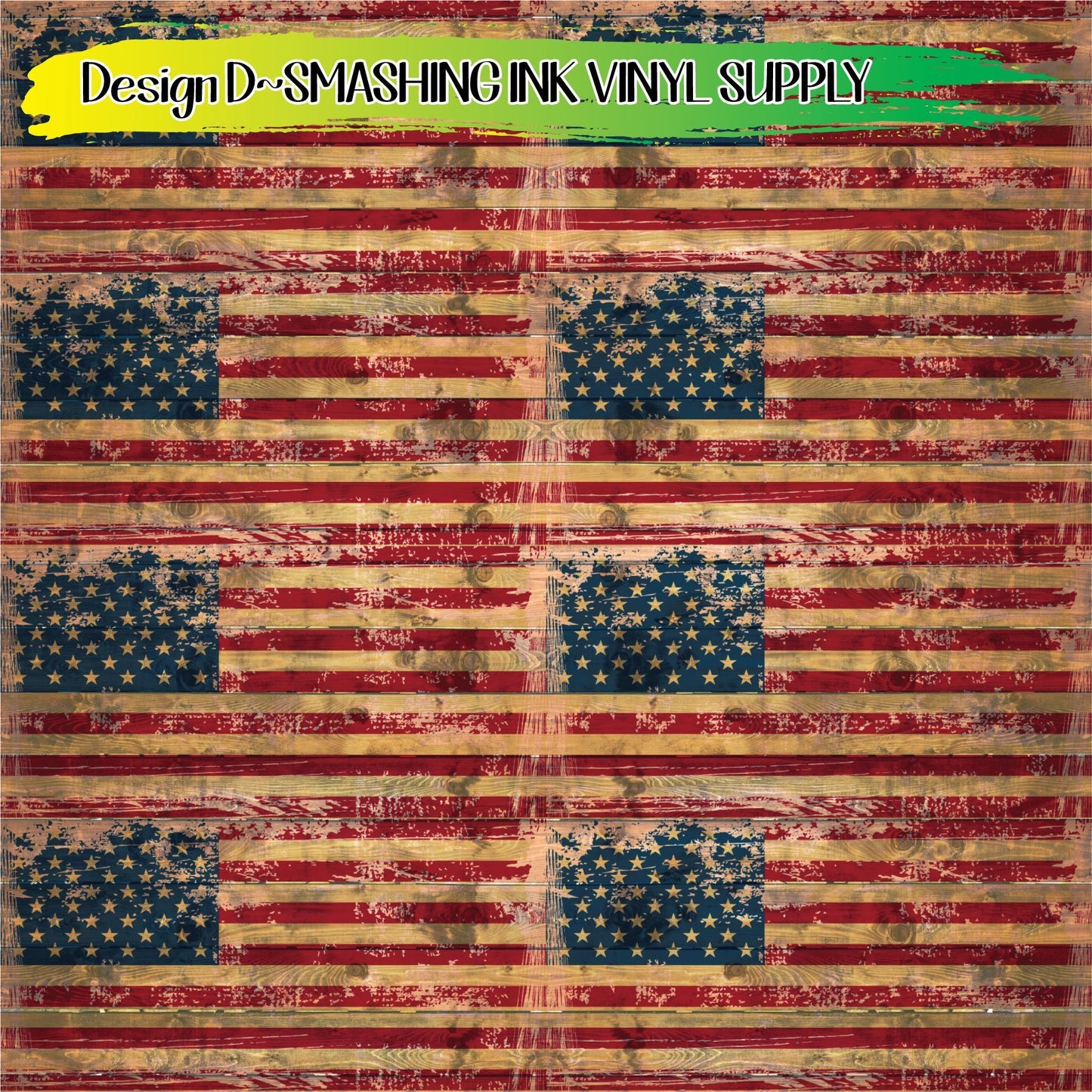 Patriotic Wood Texture ★ Printed Vinyl Sheets | Faux Leather | Laser Safe