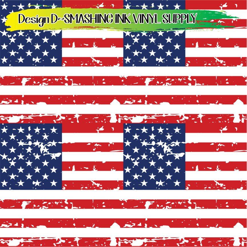 Cropped Patriotic Flag ★ Laser Safe Adhesive Film (TAT 3 BUS DAYS)