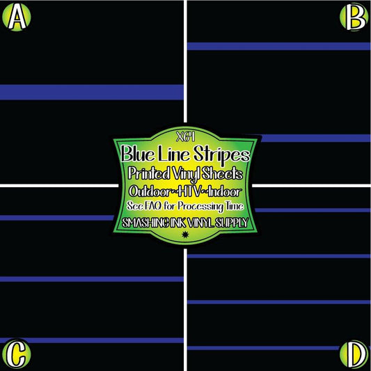 Blue Line Stripe ★ Laser Safe Adhesive Film (TAT 3 BUS DAYS)