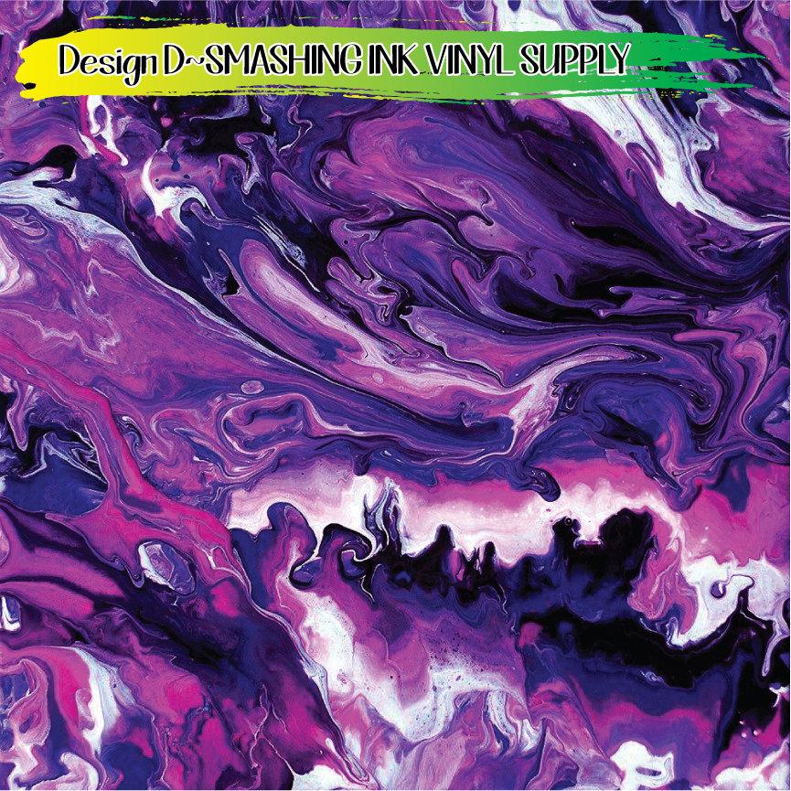 Purple Liquid Swirl ★ Printed Vinyl Sheets | Faux Leather | Laser Safe