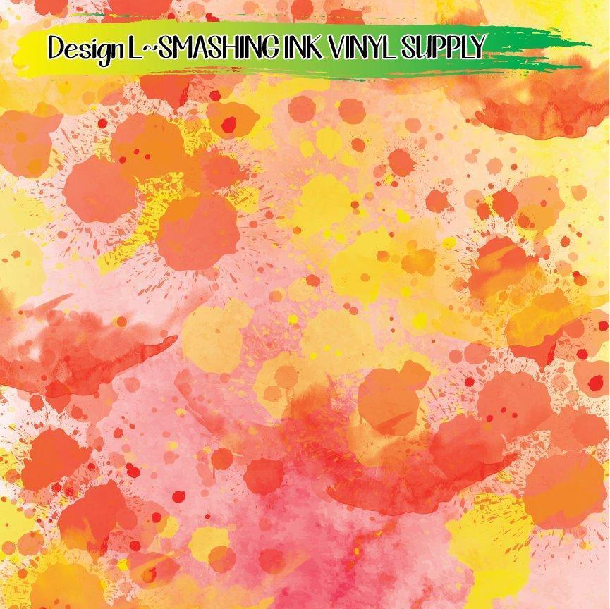 Fall Watercolor ★ Printed Vinyl Sheets | Faux Leather | Laser Safe