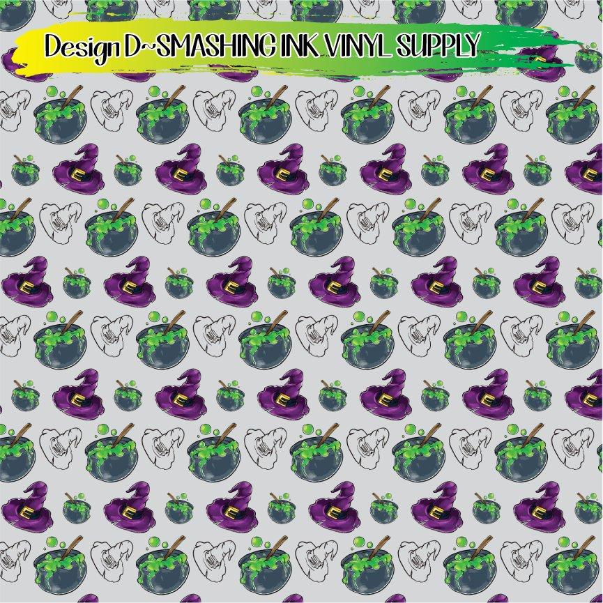 Halloween Watercolor ★ Printed Vinyl Sheets | Faux Leather | Laser Safe