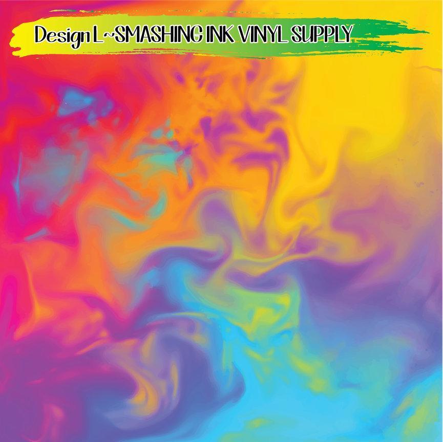 Colorful Paint Splatter ★ Printed Vinyl Sheets | Faux Leather | Laser Safe