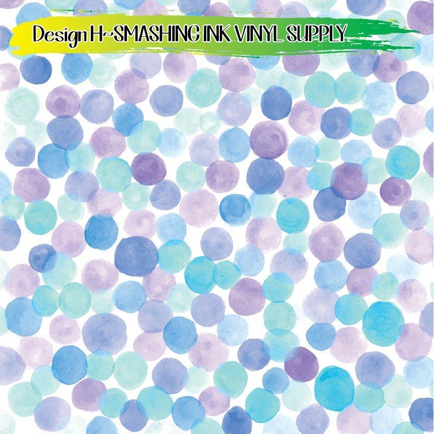 Watercolor Dots ★ Printed Vinyl Sheets | Faux Leather | Laser Safe