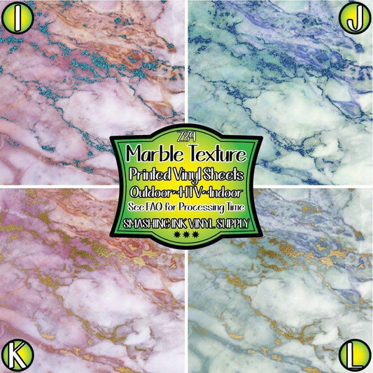 Marble Textured ★ Printed Sheets | Faux Leather | Laser Safe