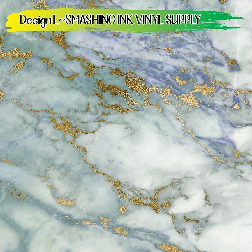 Marble Textured ★ Printed Vinyl Sheets | Faux Leather | Laser Safe