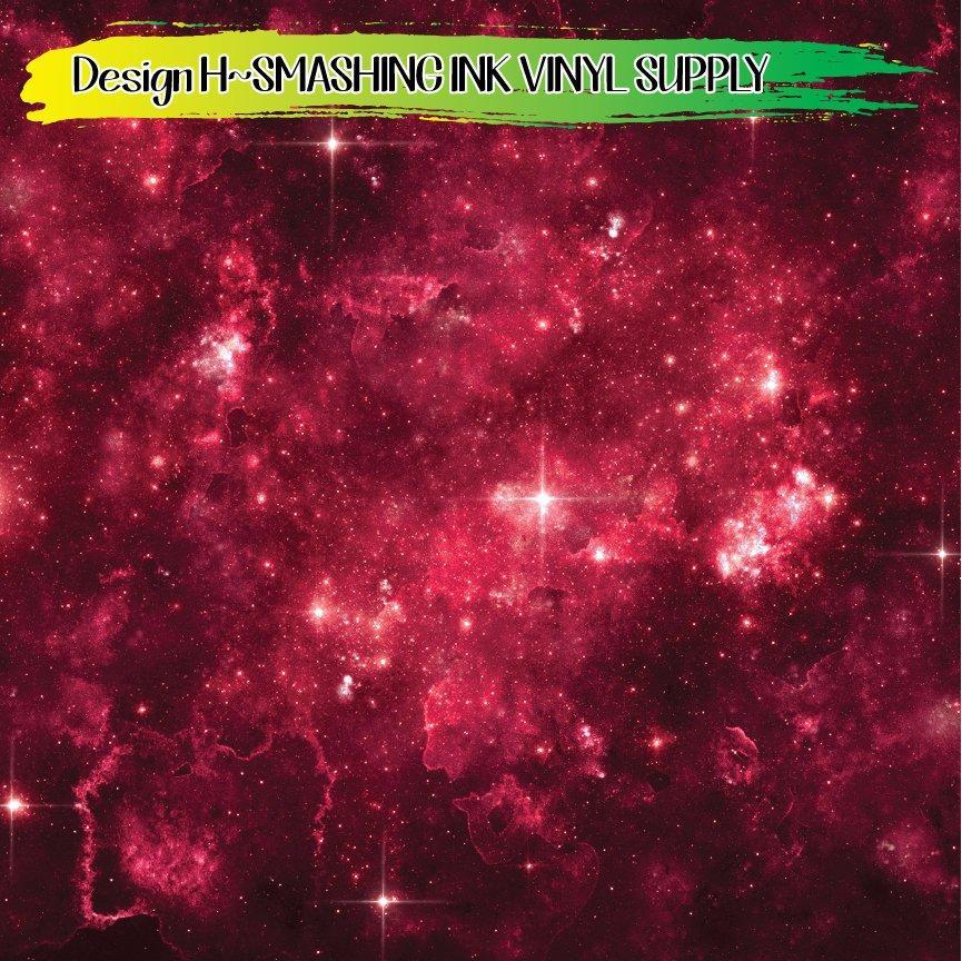 Red Texture Space ★ Printed Vinyl Sheets | Faux Leather | Laser Safe