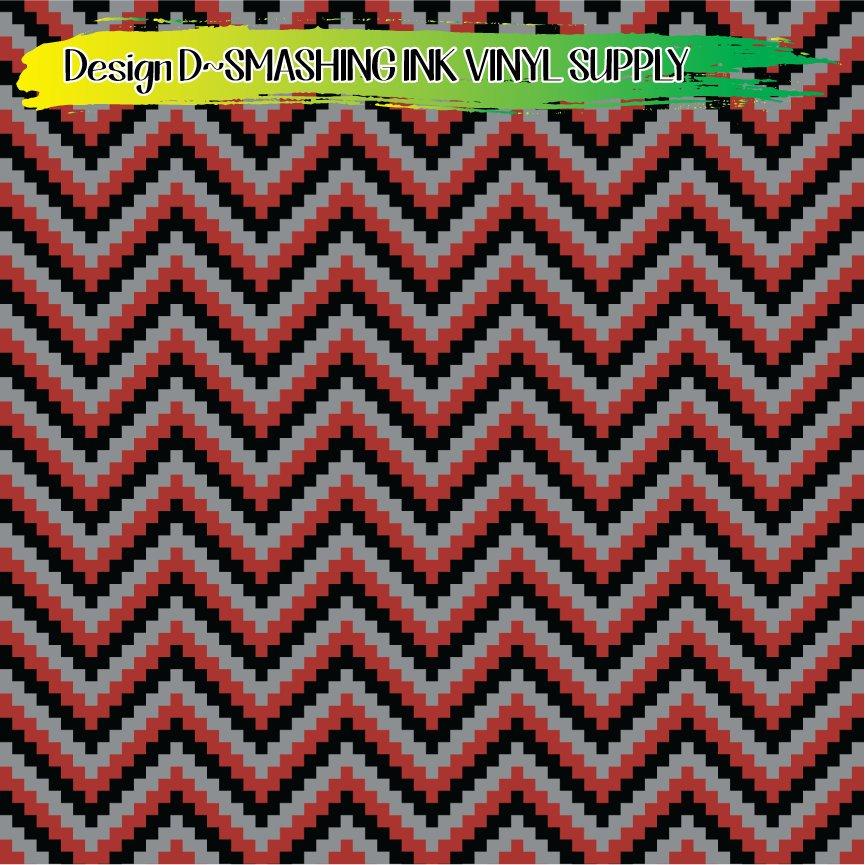 Red Grey Black ★ Printed Vinyl Sheets | Faux Leather | Laser Safe