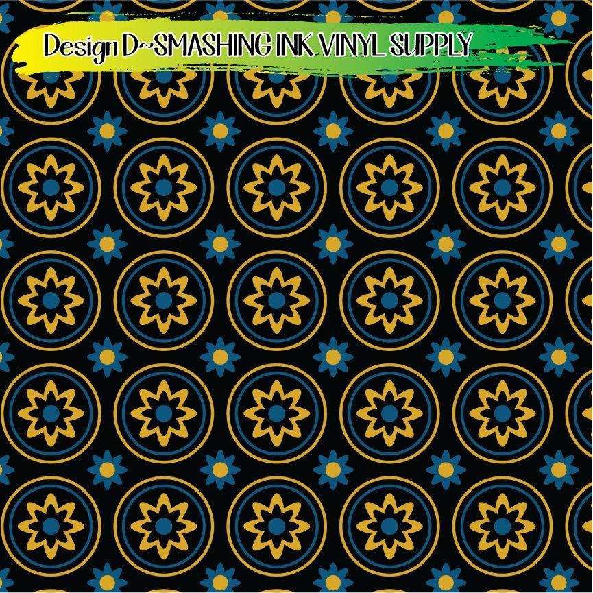 Teal Gold Black ★ Printed Vinyl Sheets | Faux Leather | Laser Safe