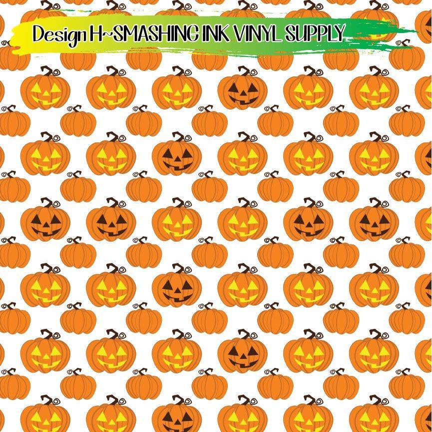 Pumpkin Patterns ★ Printed Vinyl Sheets | Faux Leather | Laser Safe