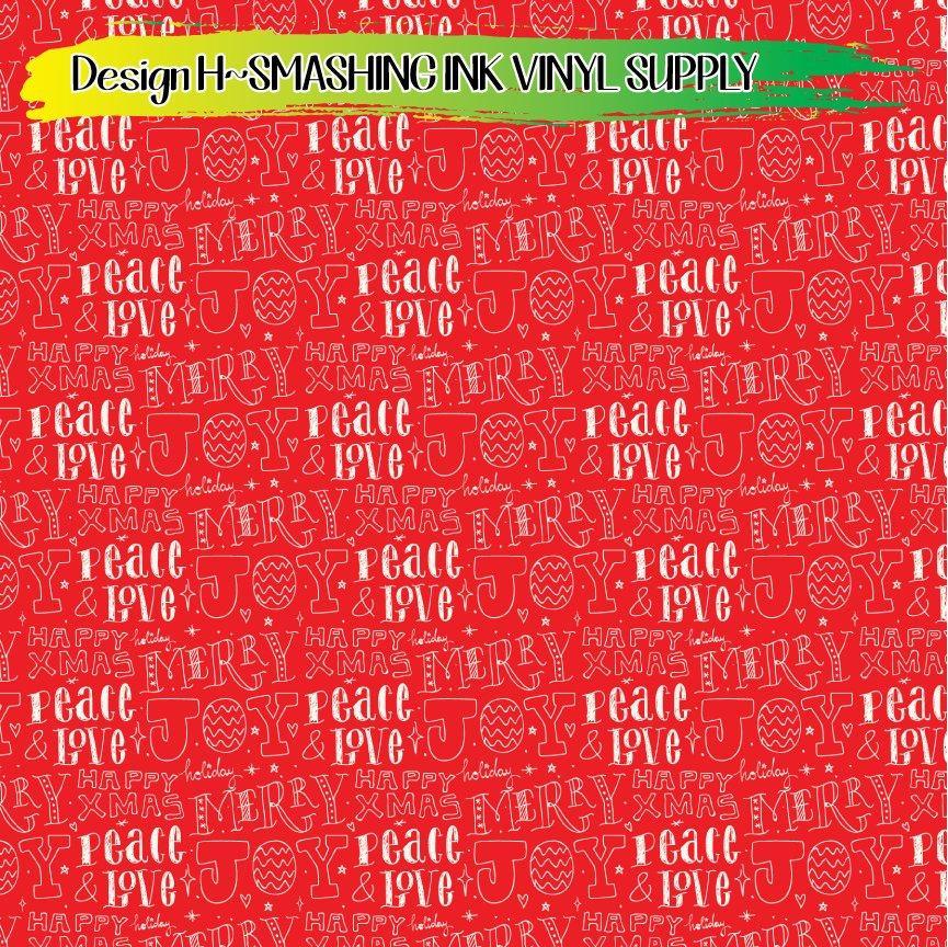 Holiday Wording ★ Printed Vinyl Sheets | Faux Leather | Laser Safe