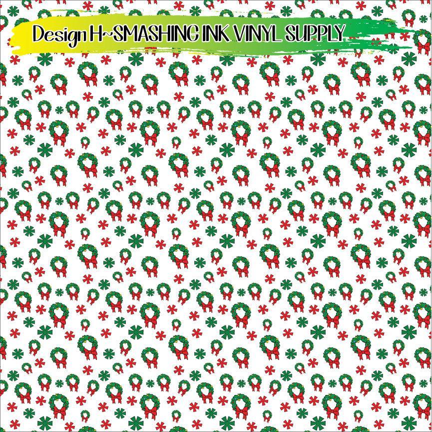 Wreaths ★ Printed Vinyl Sheets | Faux Leather | Laser Safe