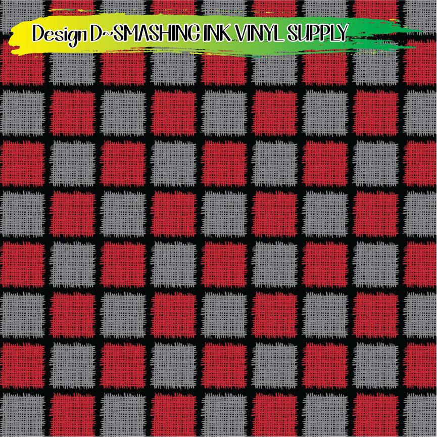 Black Red Grey ★ Printed Vinyl Sheets | Faux Leather | Laser Safe