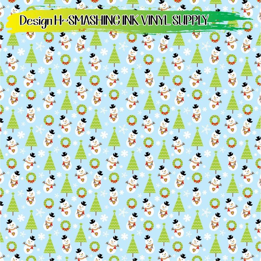 Holiday Character ★ Printed Vinyl Sheets | Faux Leather | Laser Safe