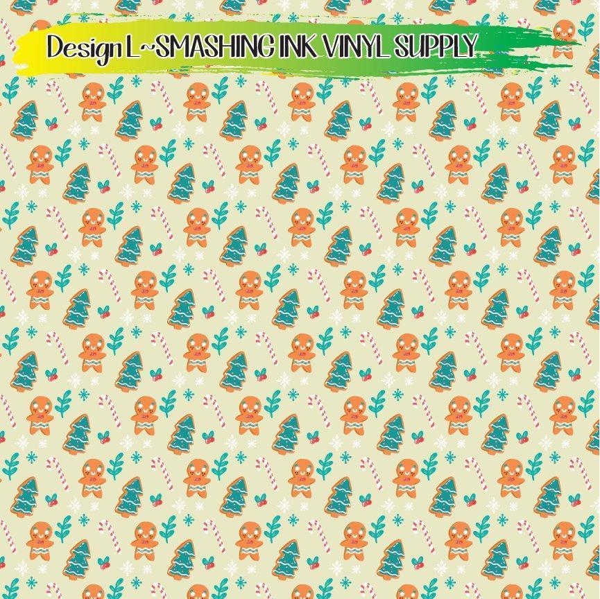 Christmas Cookies ★ Printed Vinyl Sheets | Faux Leather | Laser Safe