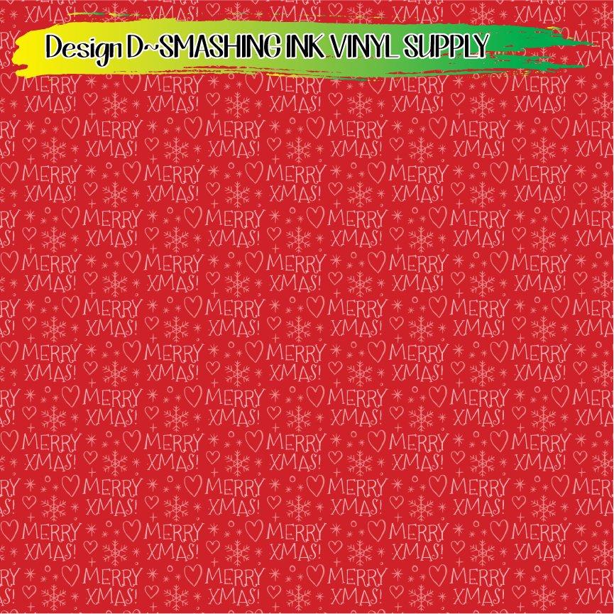 Christmas Doodles ★ Printed Vinyl Sheets | Faux Leather | Laser Safe