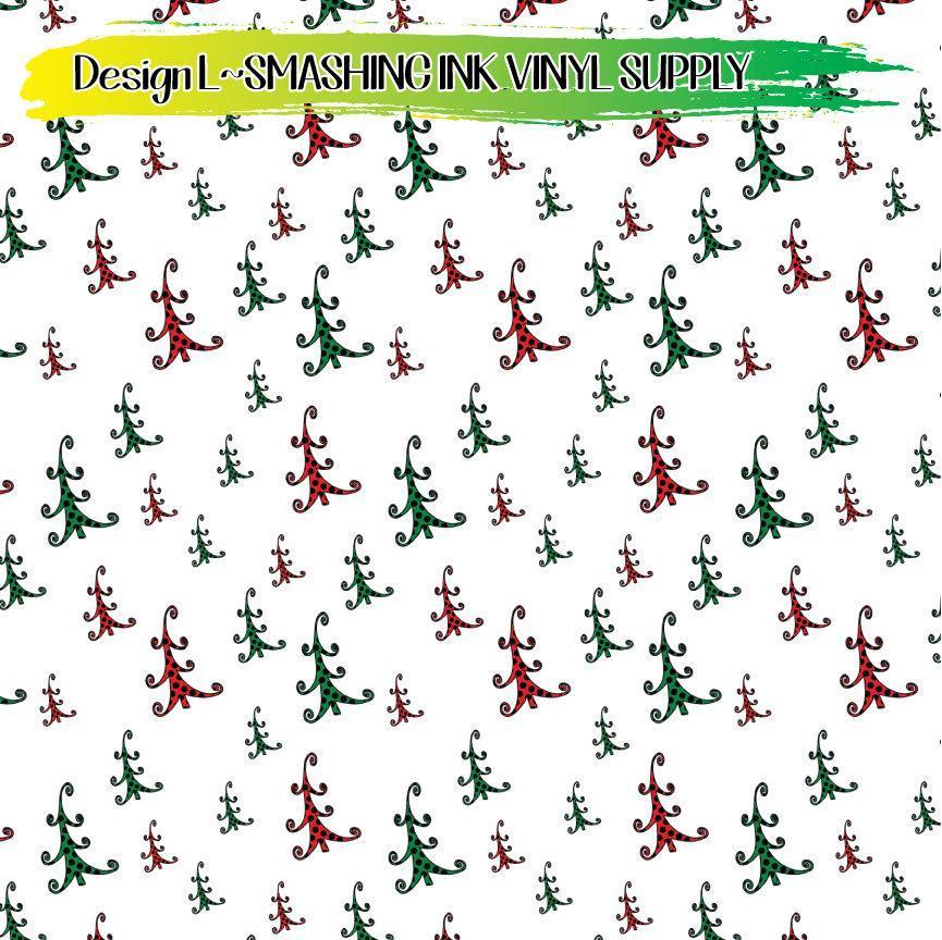 Whimsical Trees ★ Printed Vinyl Sheets | Faux Leather | Laser Safe