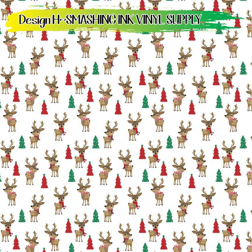 Cute Reindeer ★ Printed Vinyl Sheets | Faux Leather | Laser Safe