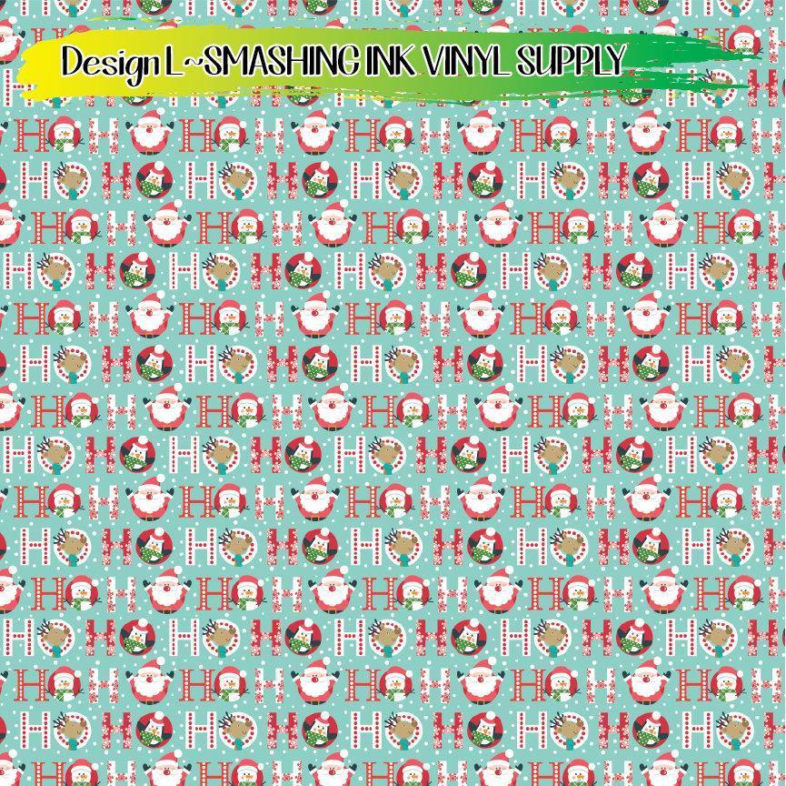 Ho Ho Ho ★ Printed Vinyl Sheets | Faux Leather | Laser Safe