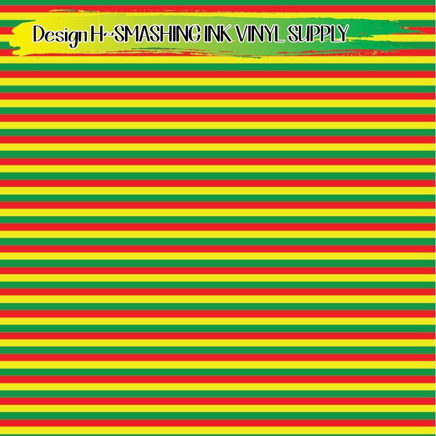 Red Yellow Green ★ Printed Vinyl Sheets | Faux Leather | Laser Safe