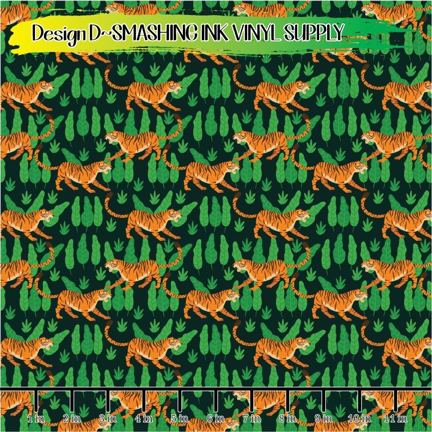 Cute Tiger Pattern ★ Printed Vinyl Sheets | Faux Leather | Laser Safe