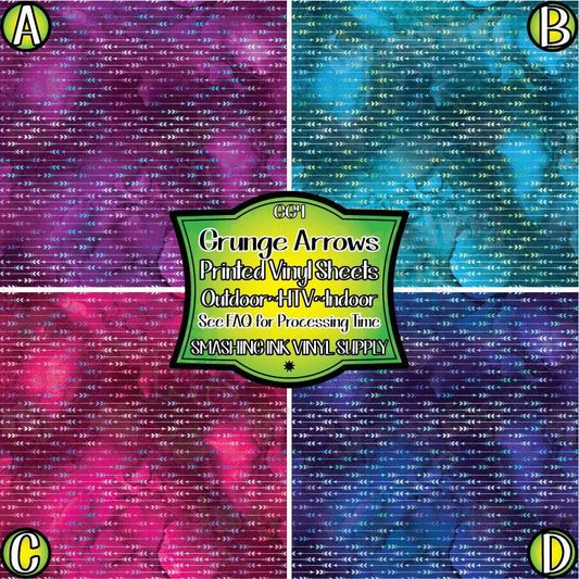Grunge Arrows ★ Pattern Vinyl | Faux Leather | Sublimation (TAT 3 BUS DAYS)