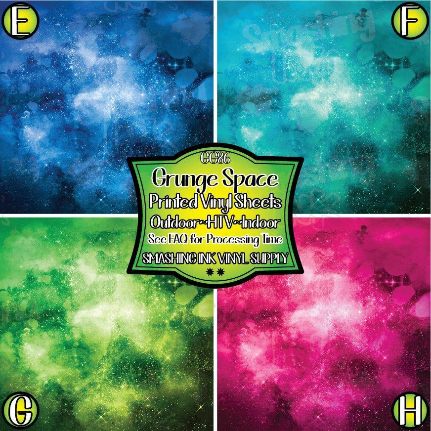 Grunge Space ★ Printed Vinyl Sheets | Faux Leather | Laser Safe