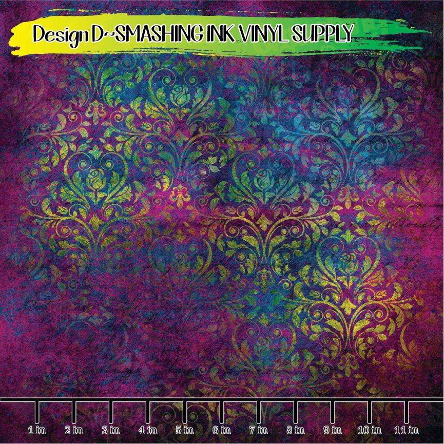 Colorful Damask ★ Pattern Vinyl | Faux Leather | Sublimation (TAT 3 BUS DAYS)