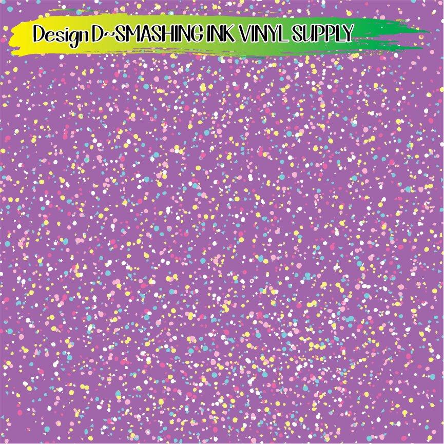 Colorful Confetti ★ Printed Vinyl Sheets | Faux Leather | Laser Safe
