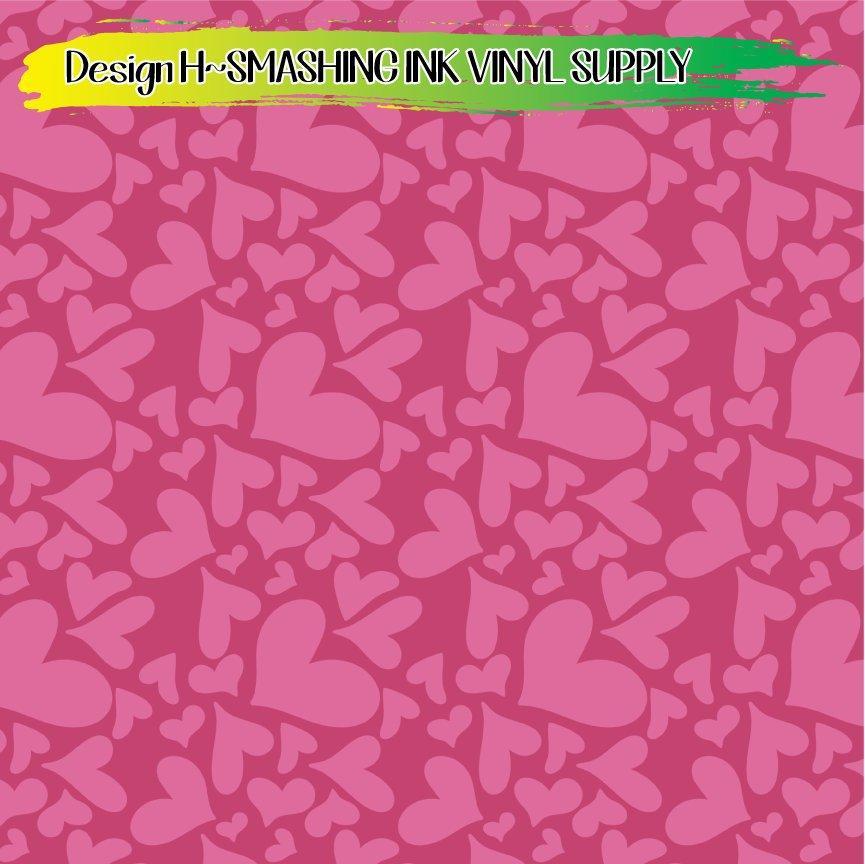 Cute Heart Pattern ★ Printed Vinyl Sheets | Faux Leather | Laser Safe