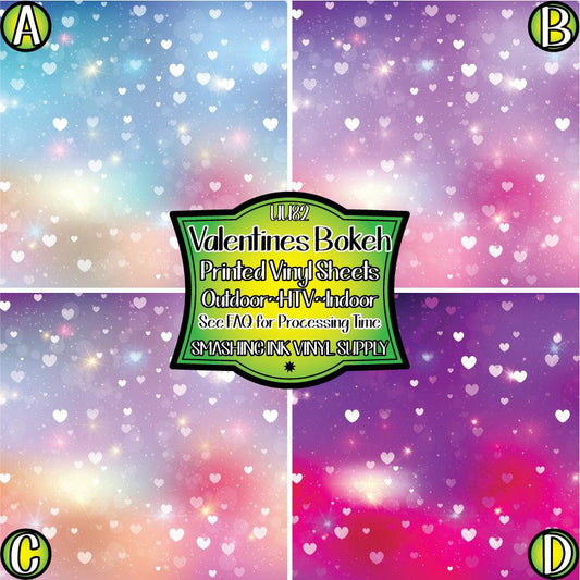 Valentine Bokeh ★ Printed Sheets | Faux Leather | Laser Safe