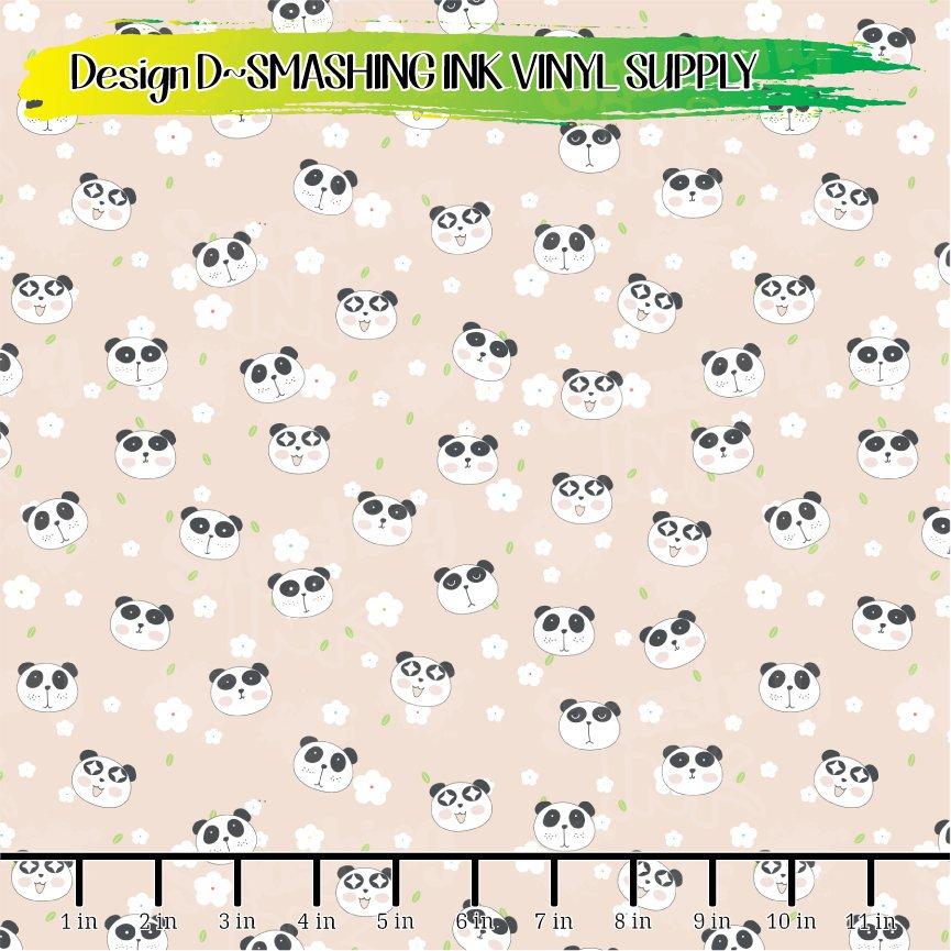 Panda Bear Printed ★ Printed Vinyl Sheets | Faux Leather | Laser Safe