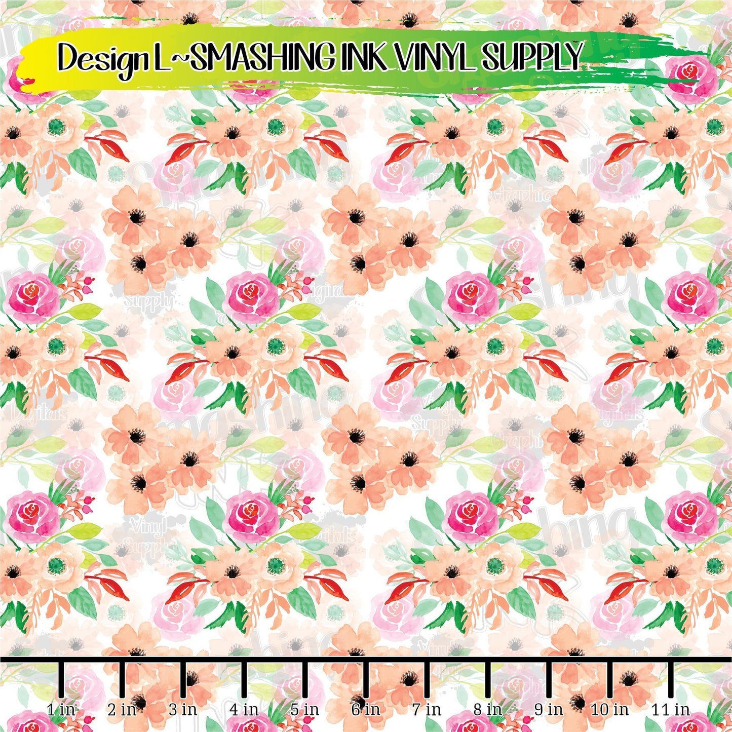 Spring Floral ★ Printed Vinyl Sheets | Faux Leather | Laser Safe