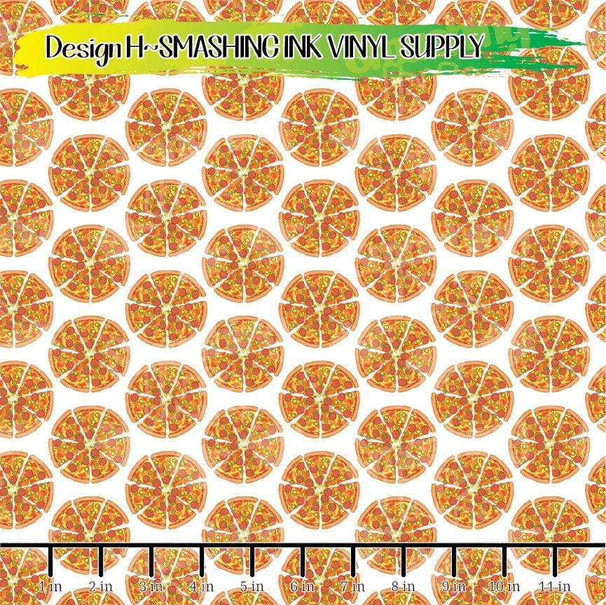 Pizza Pattern ★ Printed Vinyl Sheets | Faux Leather | Laser Safe