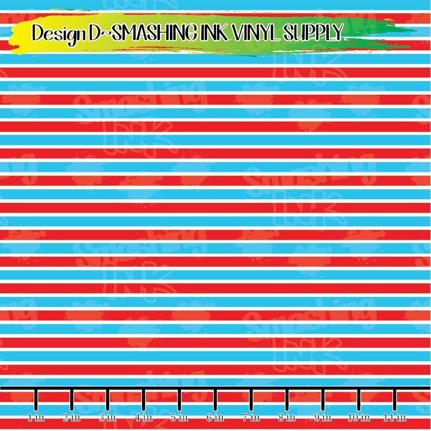 Red White Blue Patterns ★ Printed Vinyl Sheets | Faux Leather | Laser Safe