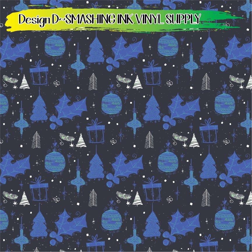 Winter Pattern ★ Printed Vinyl Sheets | Faux Leather | Laser Safe