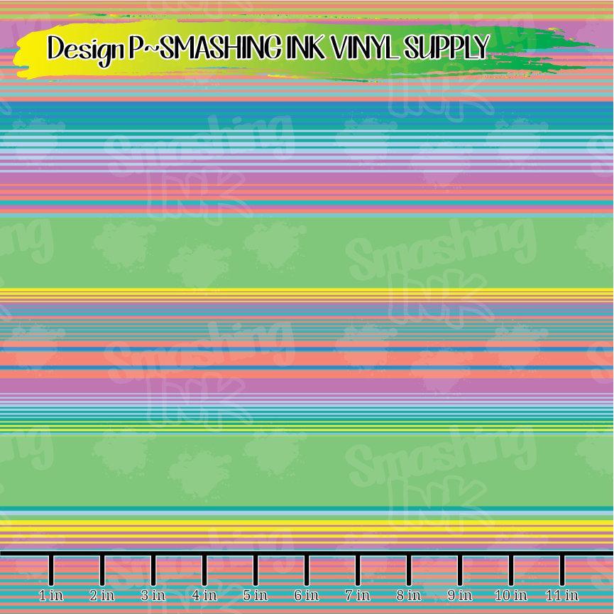 Pastel Serape ★ Printed Vinyl Sheets | Faux Leather | Laser Safe