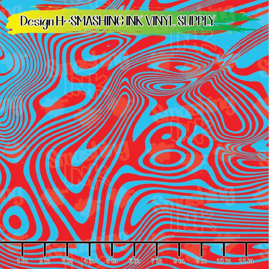 Red White Blue Pattern ★ Printed Vinyl Sheets | Faux Leather | Laser Safe