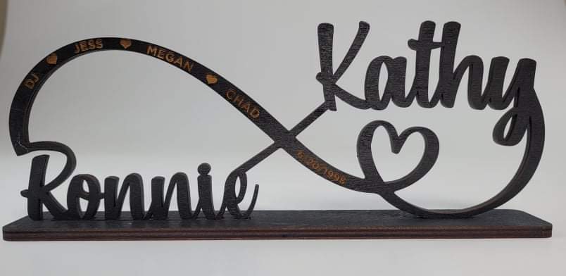 Personalized Infinity Wood Plaque