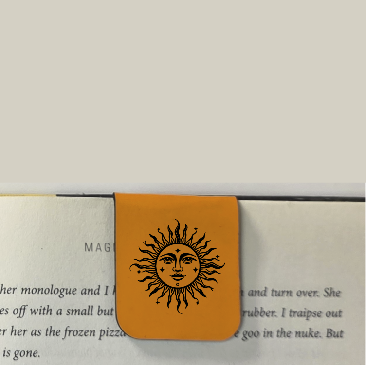 Celestial Sun - Bookmark | Magnetic | Engraved Leatherette