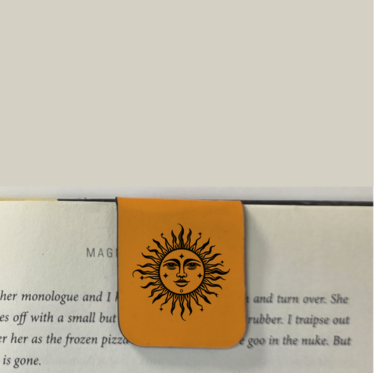 Celestial Sun - Bookmark | Magnetic | Engraved Leatherette
